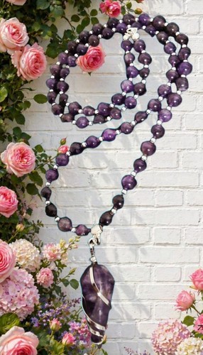 Amethyst halskette cm - amethyst, halskette🦋50