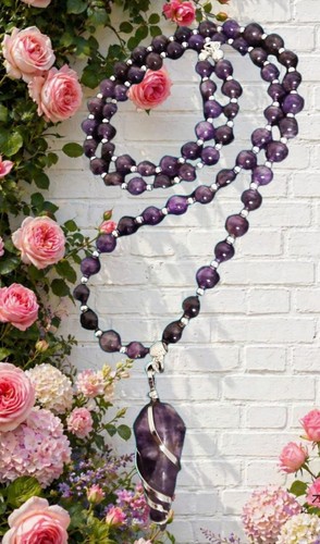 Amethyst halskette cm - halskette🌀50,