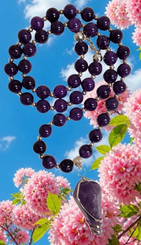Amethyst halskette cm - amethyst,