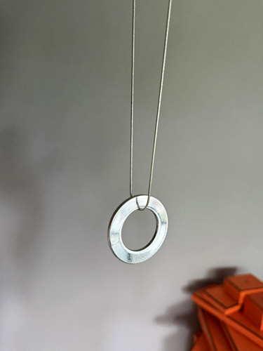 Kette kreis anhänger silber - anhänger,